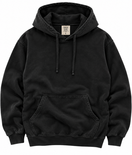 Comfort Colors 1567 Hoodie, Black — Front