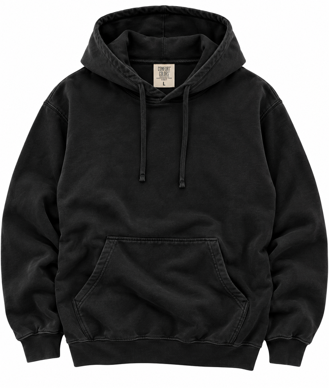 Comfort Colors 1567 Hoodie, Black — Front