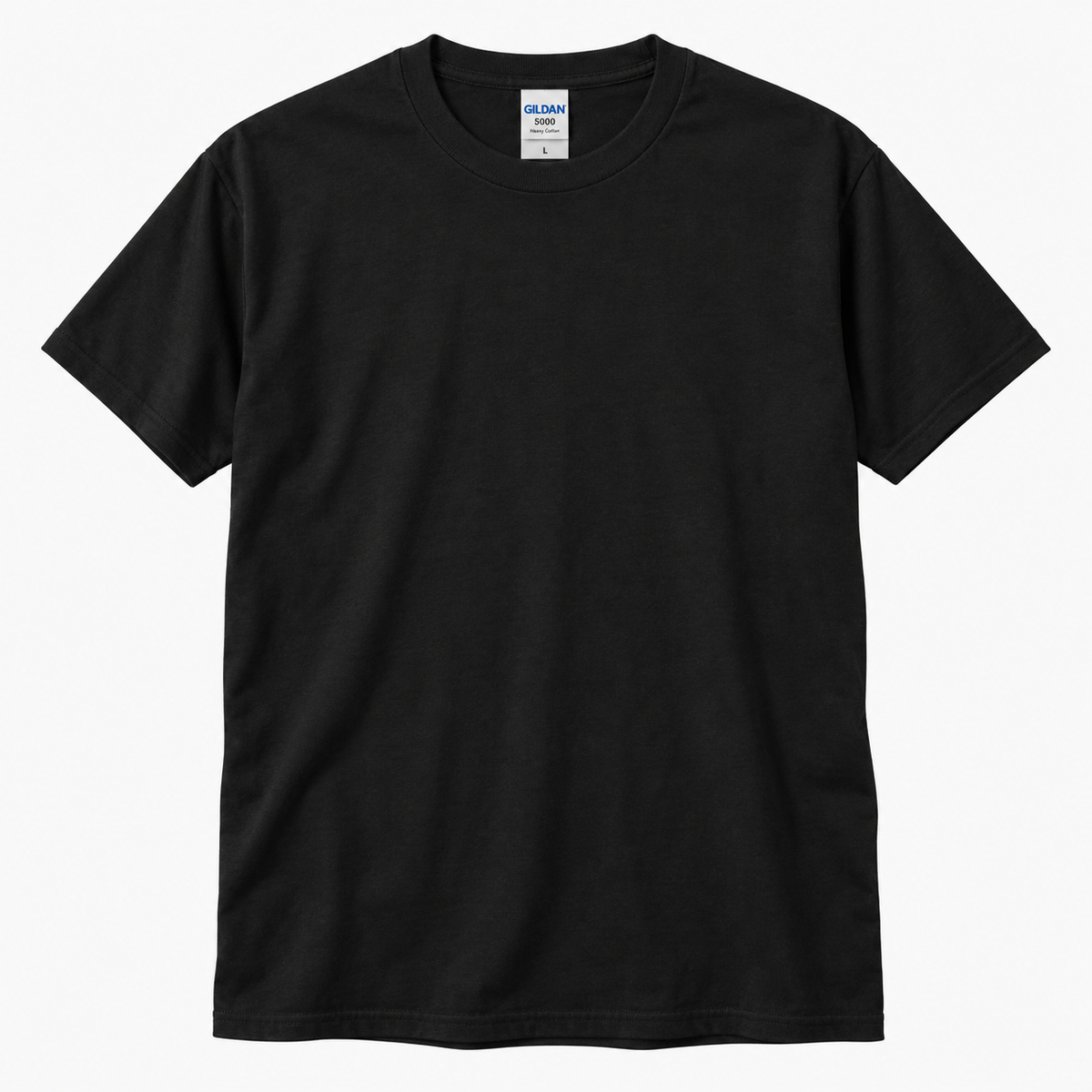 Gildan 5000 T-Shirt, Black — Front