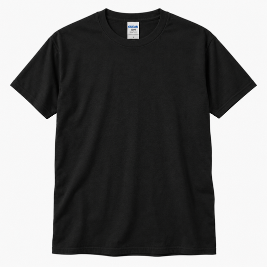 Gildan 5000 T-Shirt, Black — Front