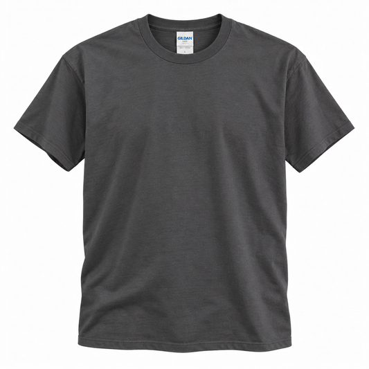 Gildan 5000 T-Shirt, Charcoal — Front
