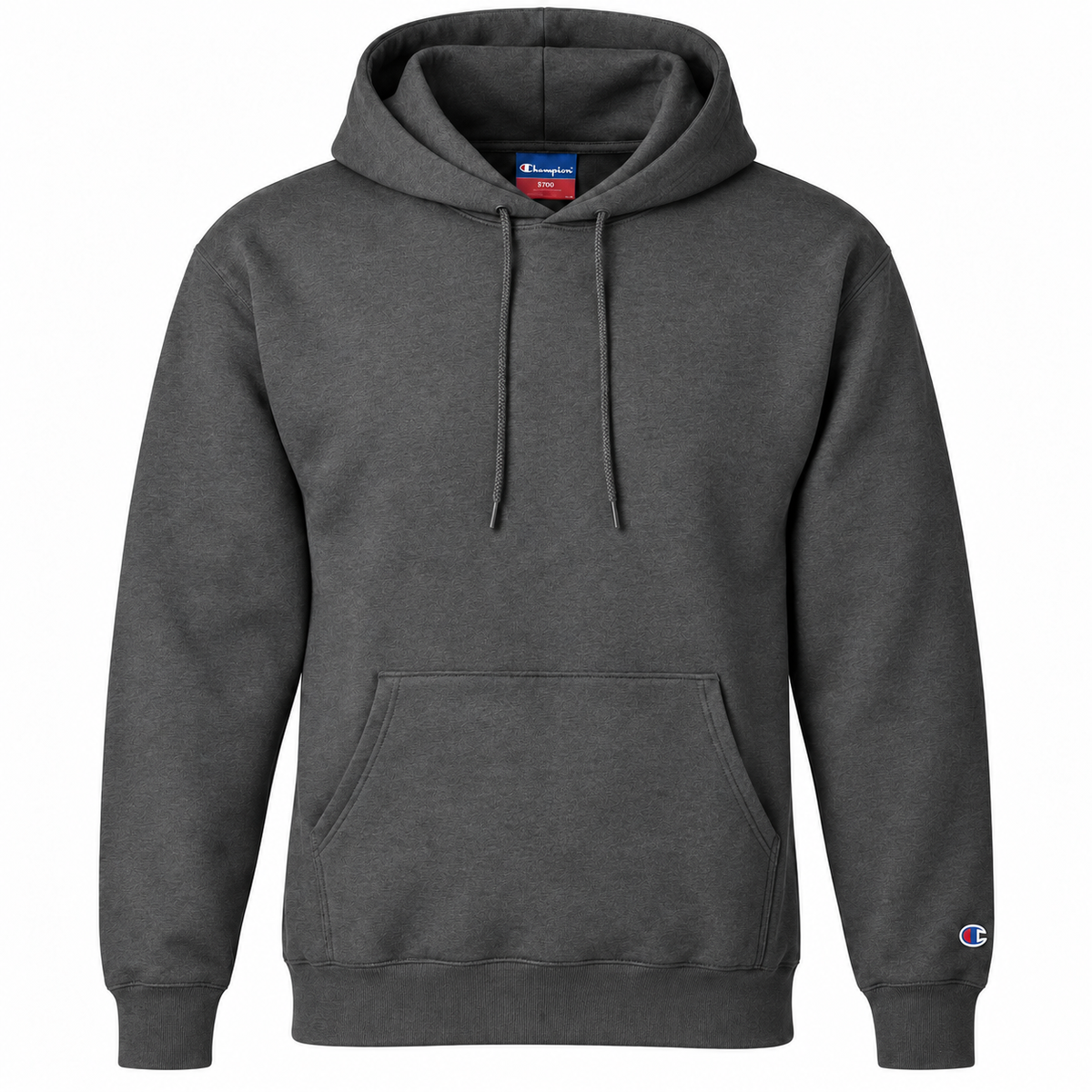 Champion S700 hoodie in Charcoal, front view