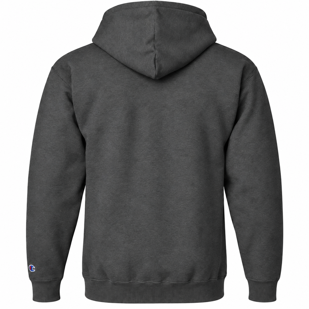 Champion S700 hoodie in Charcoal, back view