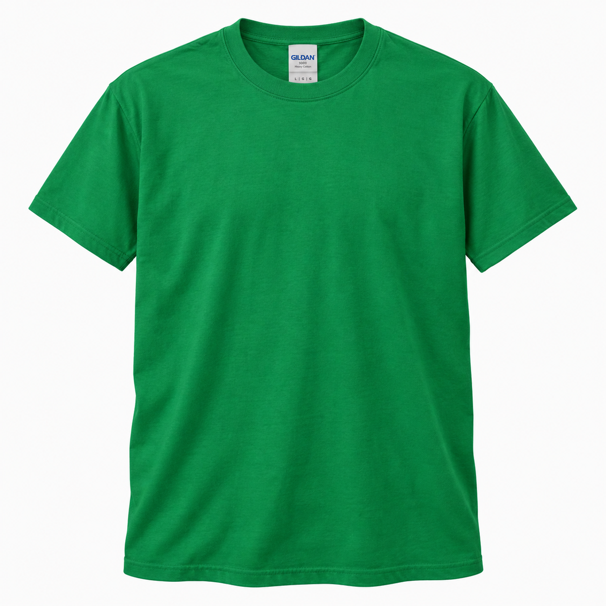 Gildan 5000 T-Shirt, Green — Front