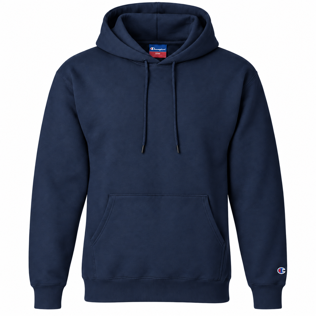 Champion S700 hoodie in Navy, front view