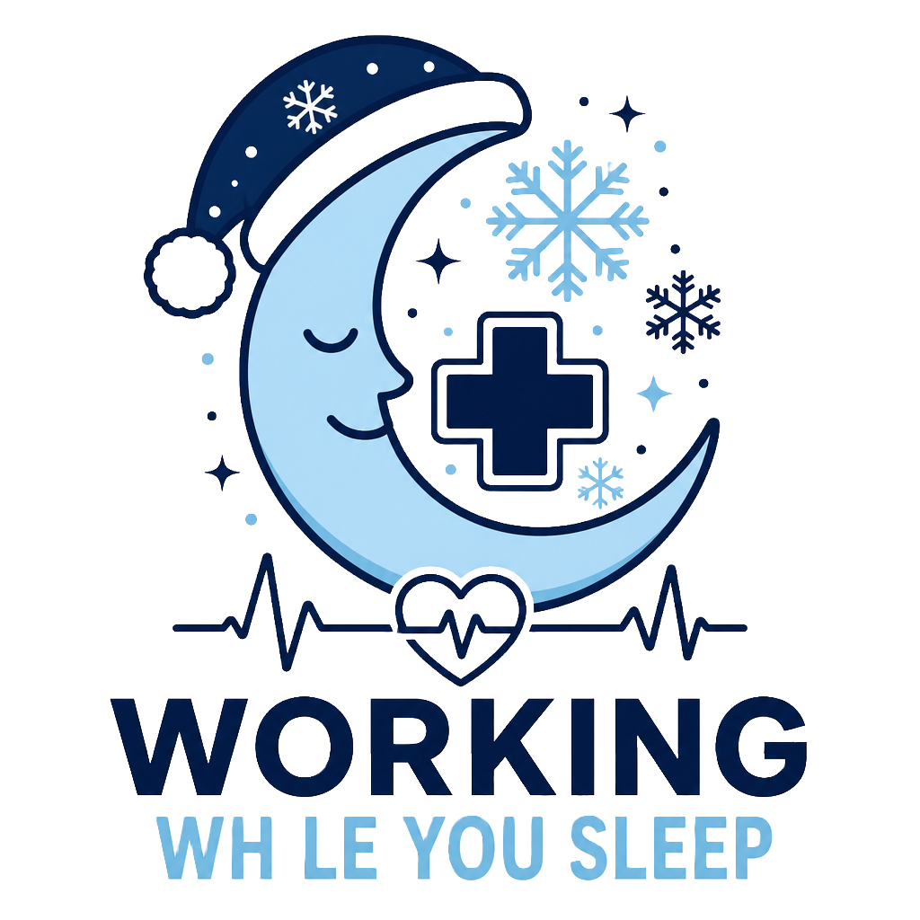 Working While You Sleep nurse print graphic